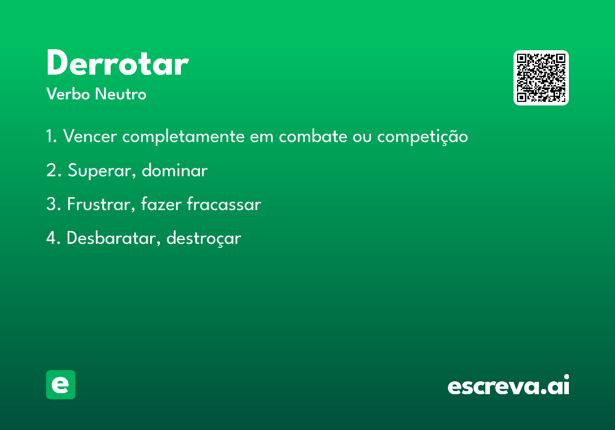 derrotar