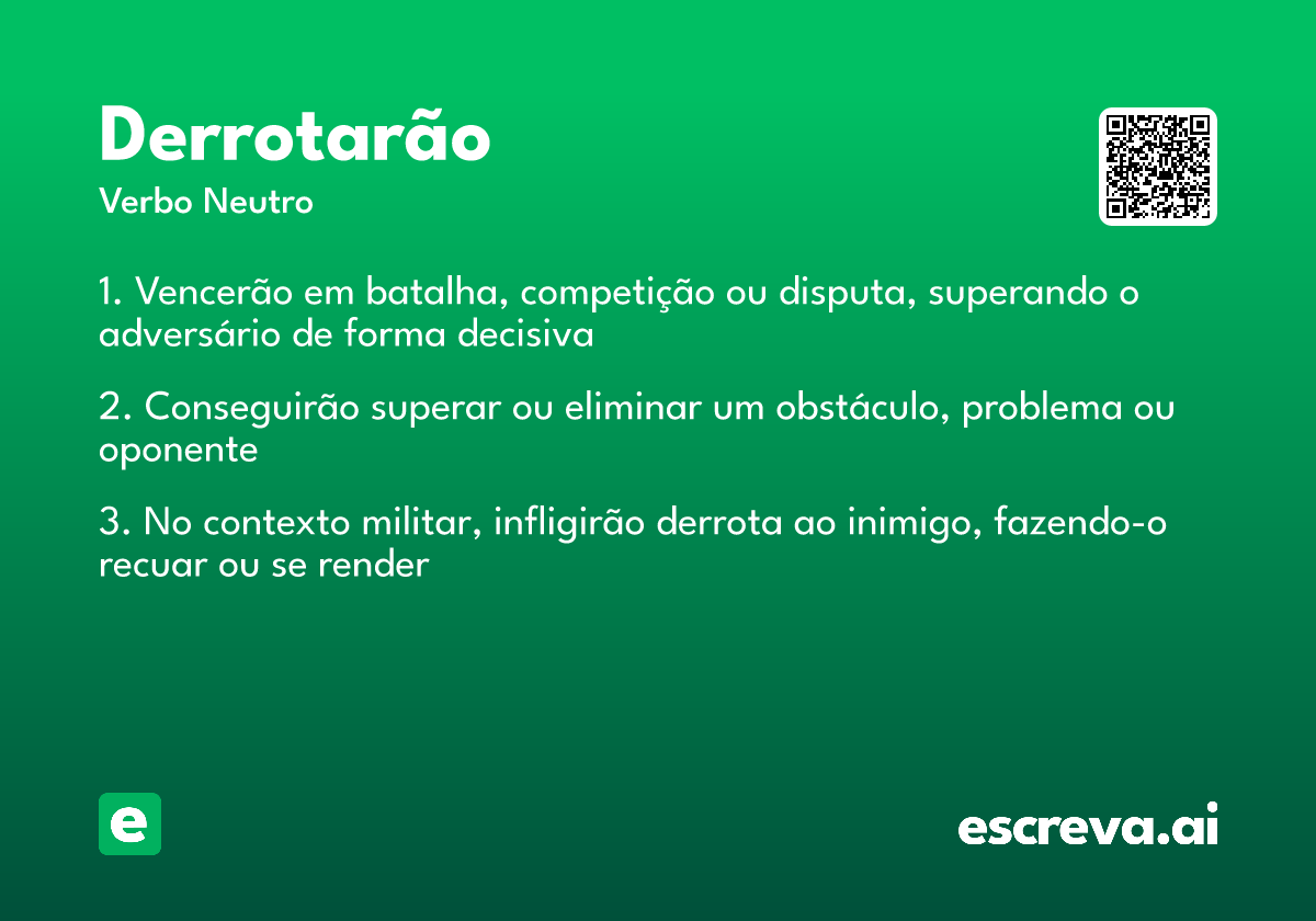 derrotarão