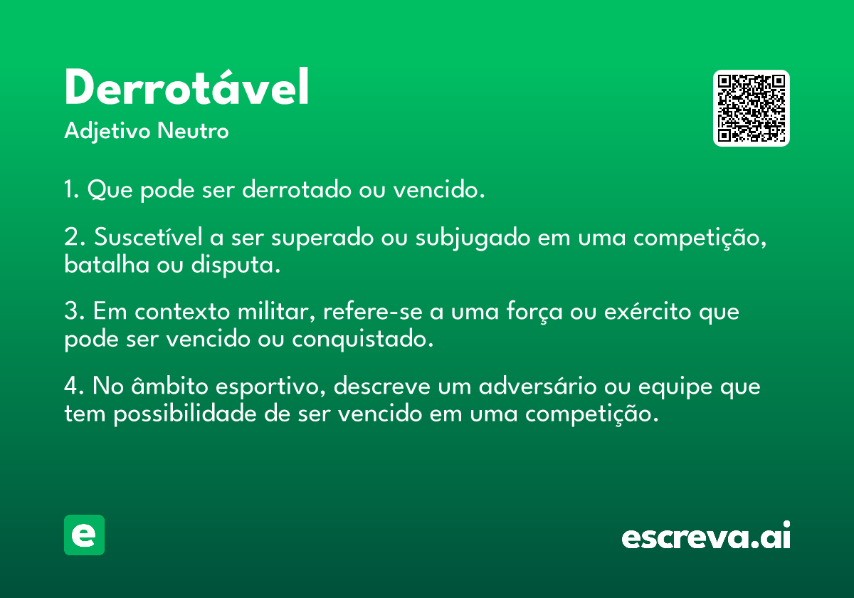 derrotável