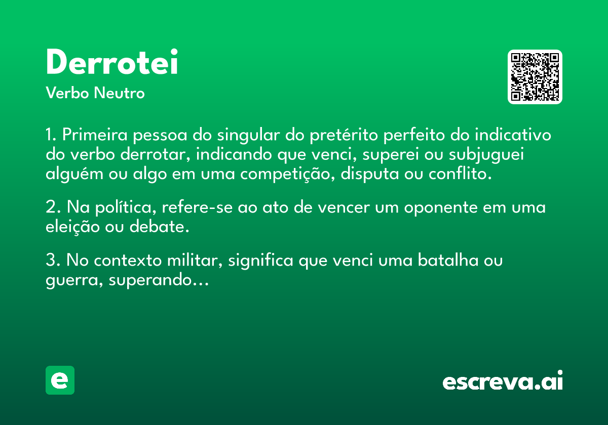 derrotei