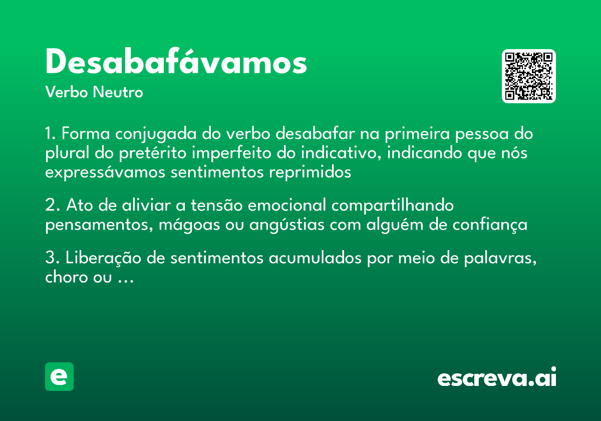 desabafávamos