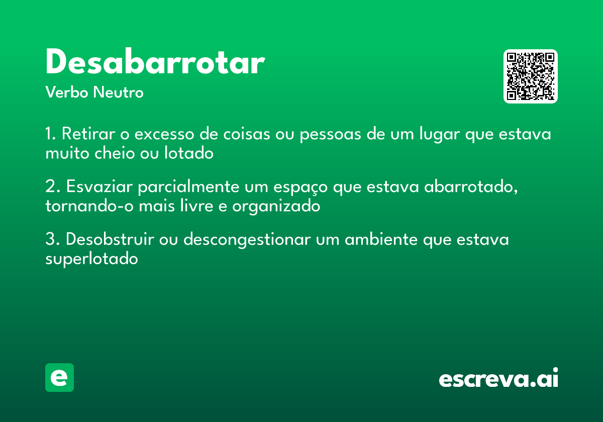 desabarrotar