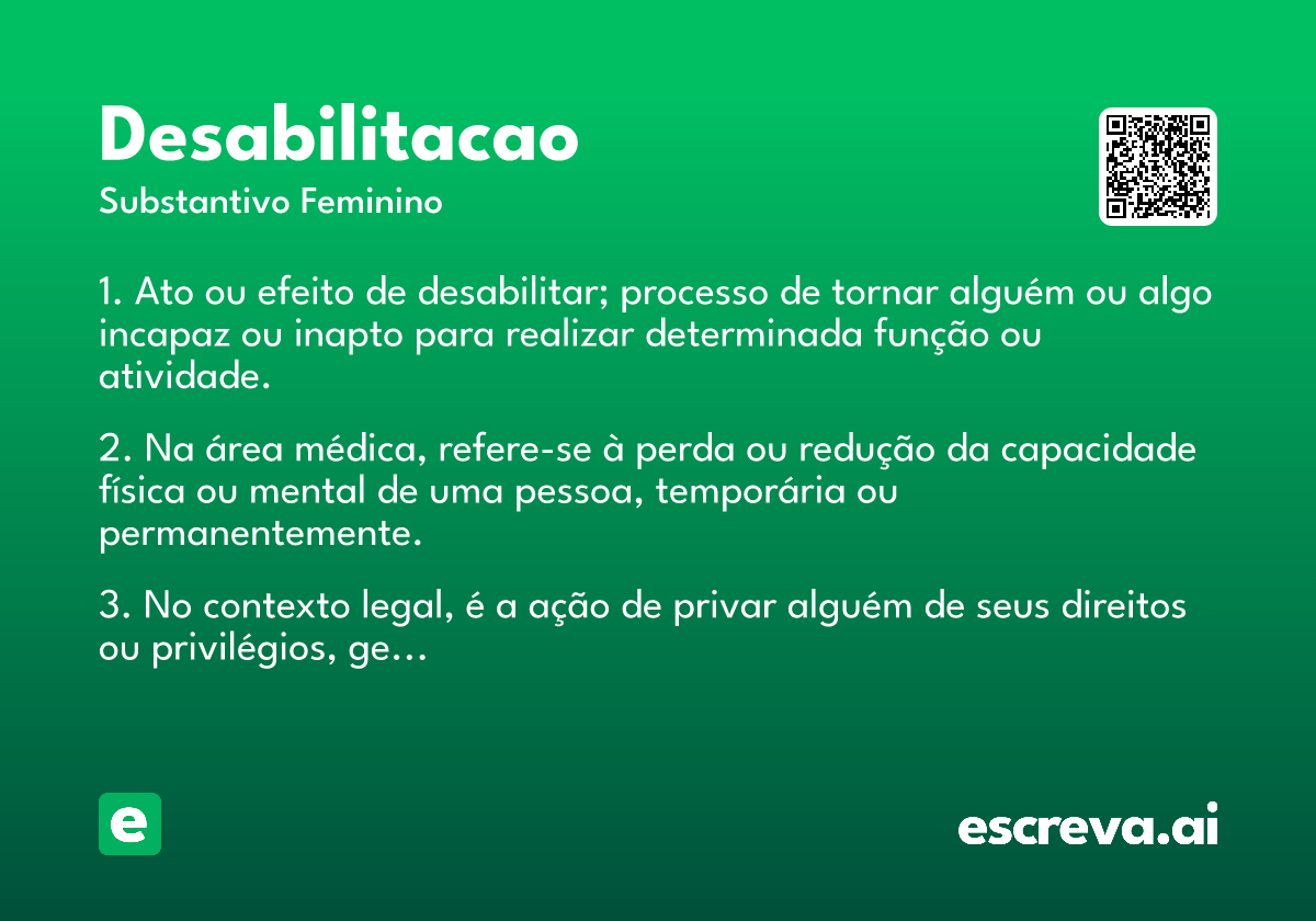 desabilitacao