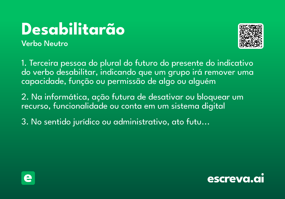 desabilitarão