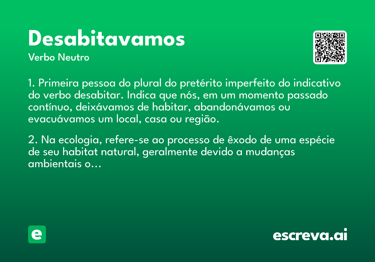 desabitavamos