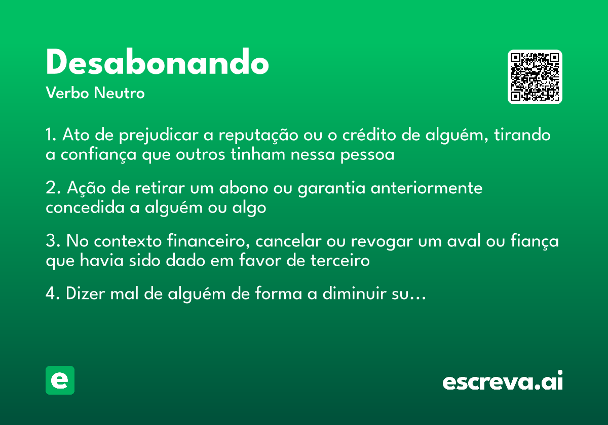 desabonando