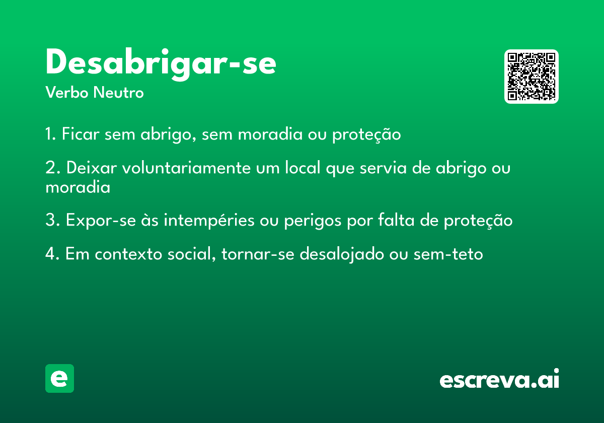 desabrigar-se