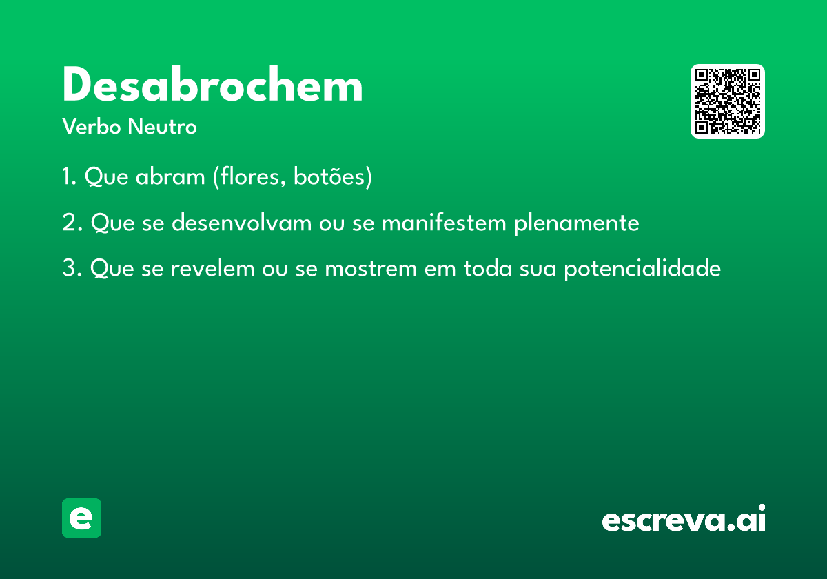 desabrochem