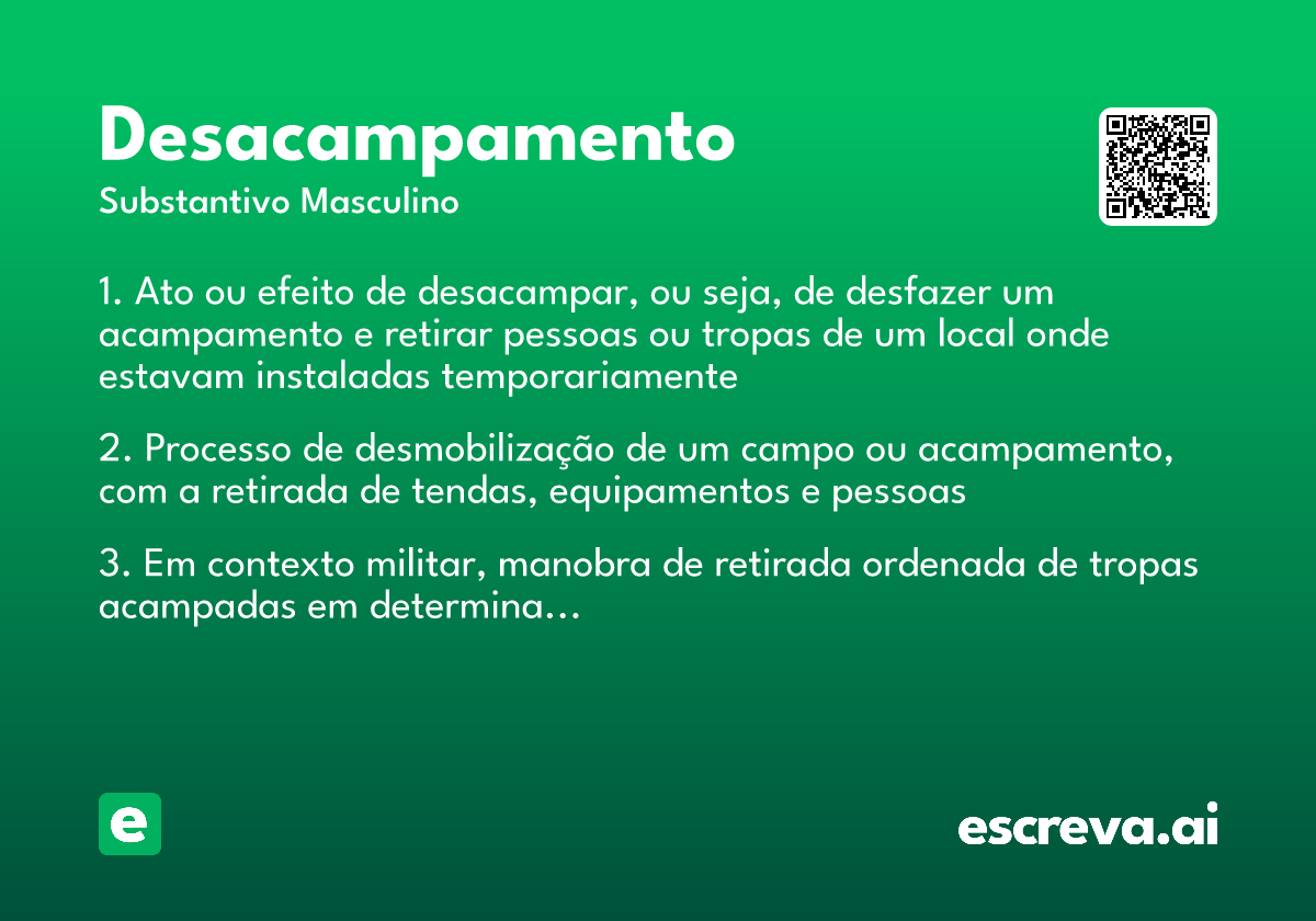 desacampamento