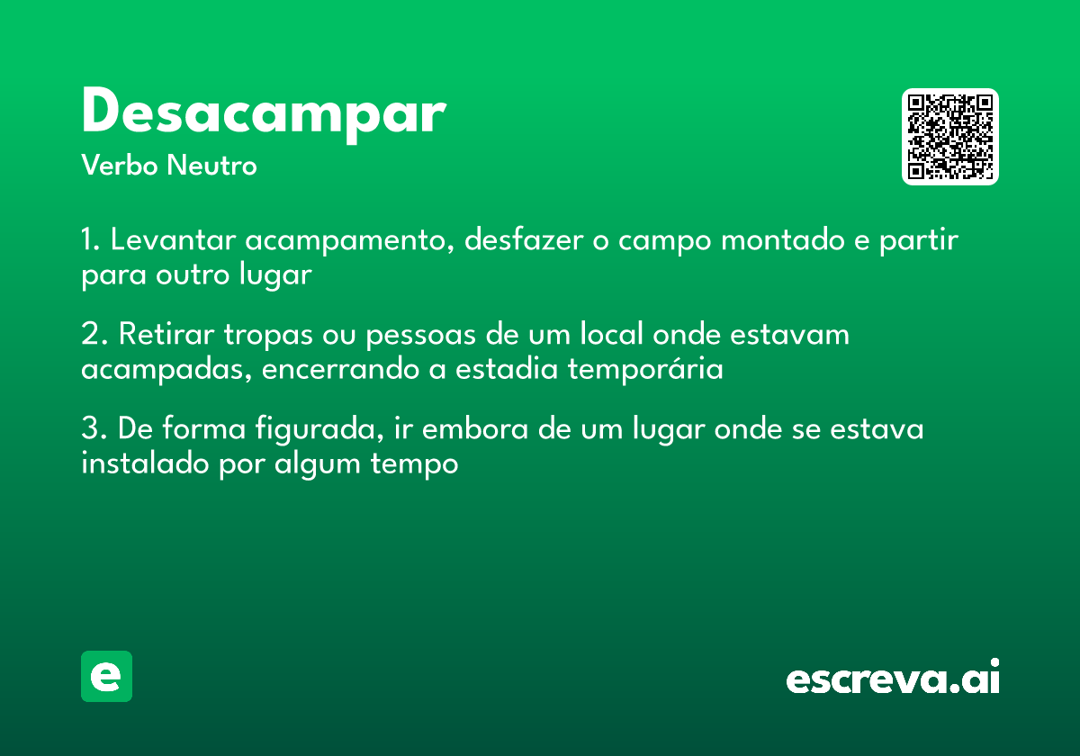 desacampar