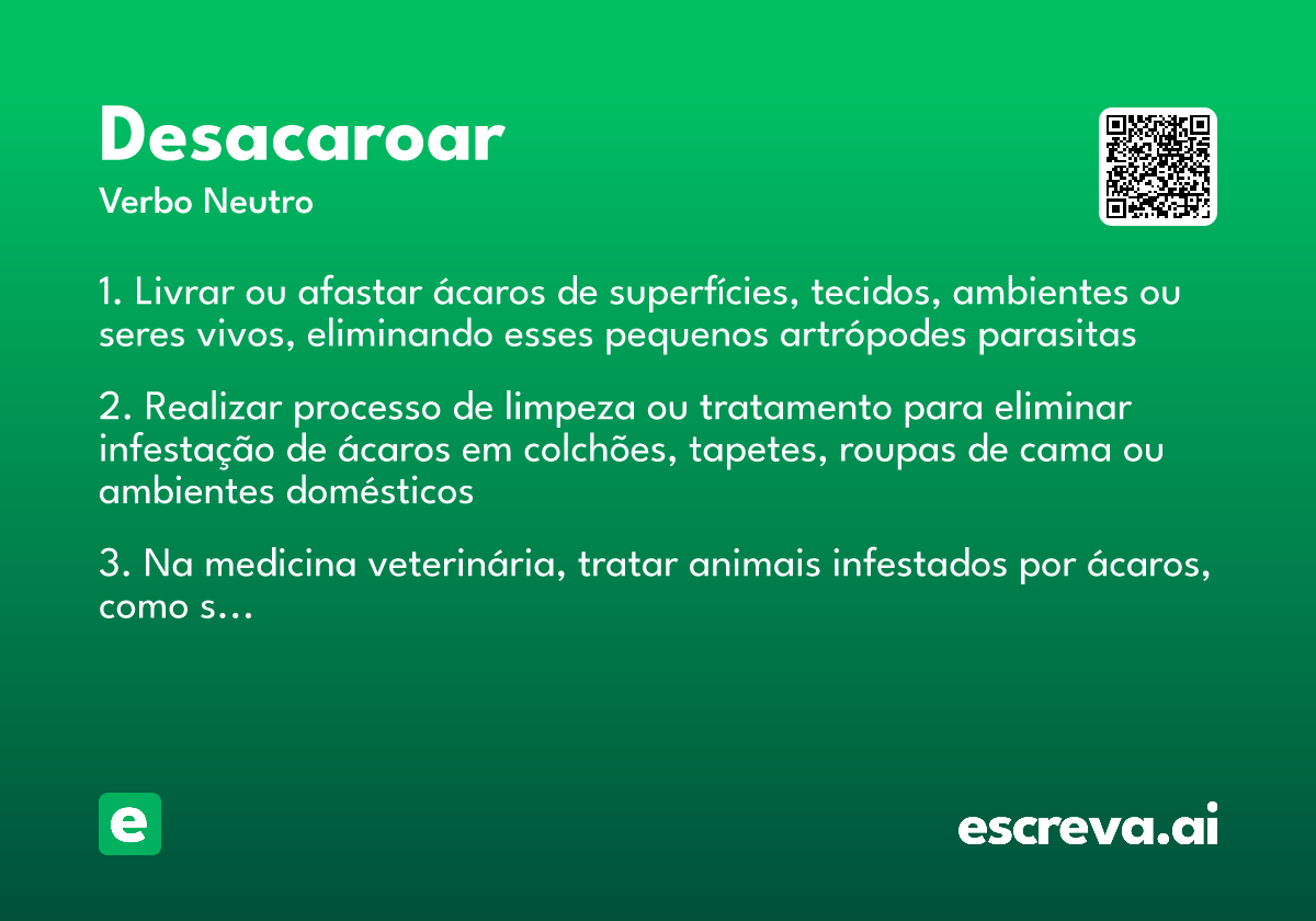 desacaroar