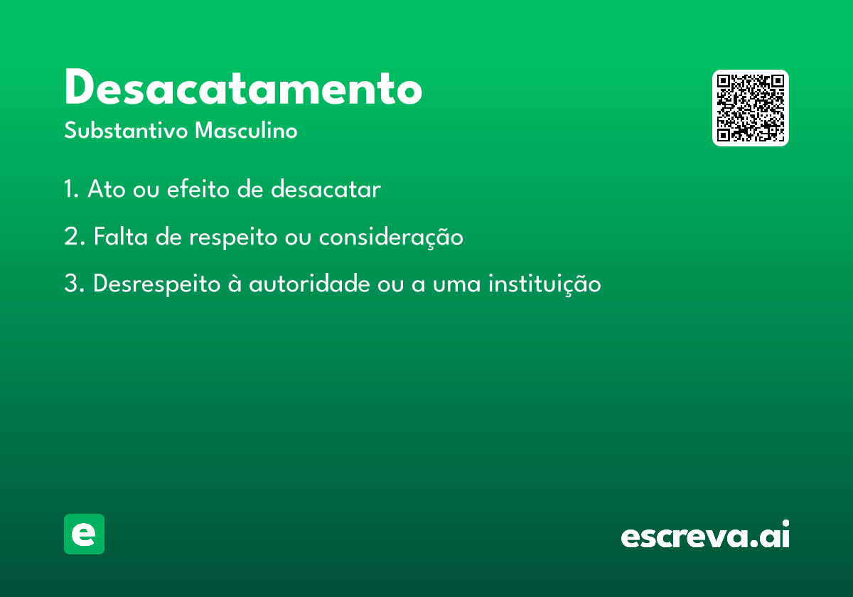 desacatamento