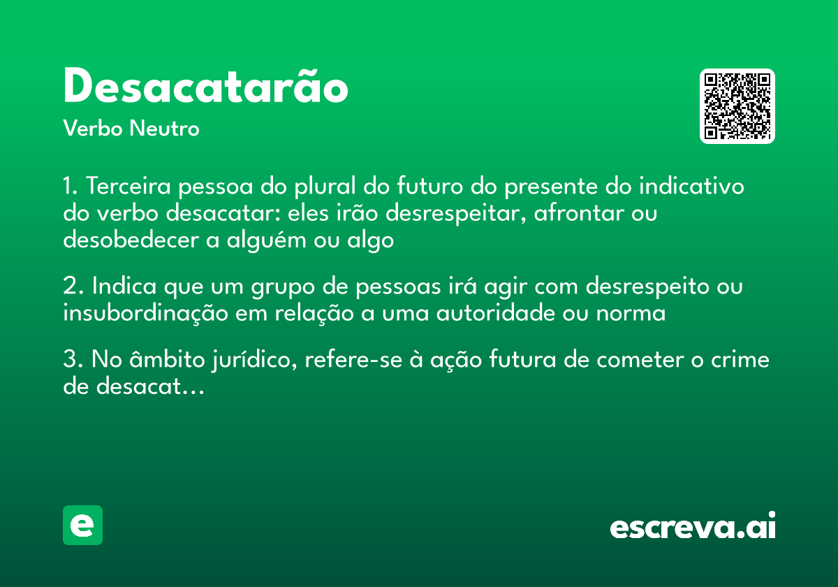 desacatarão