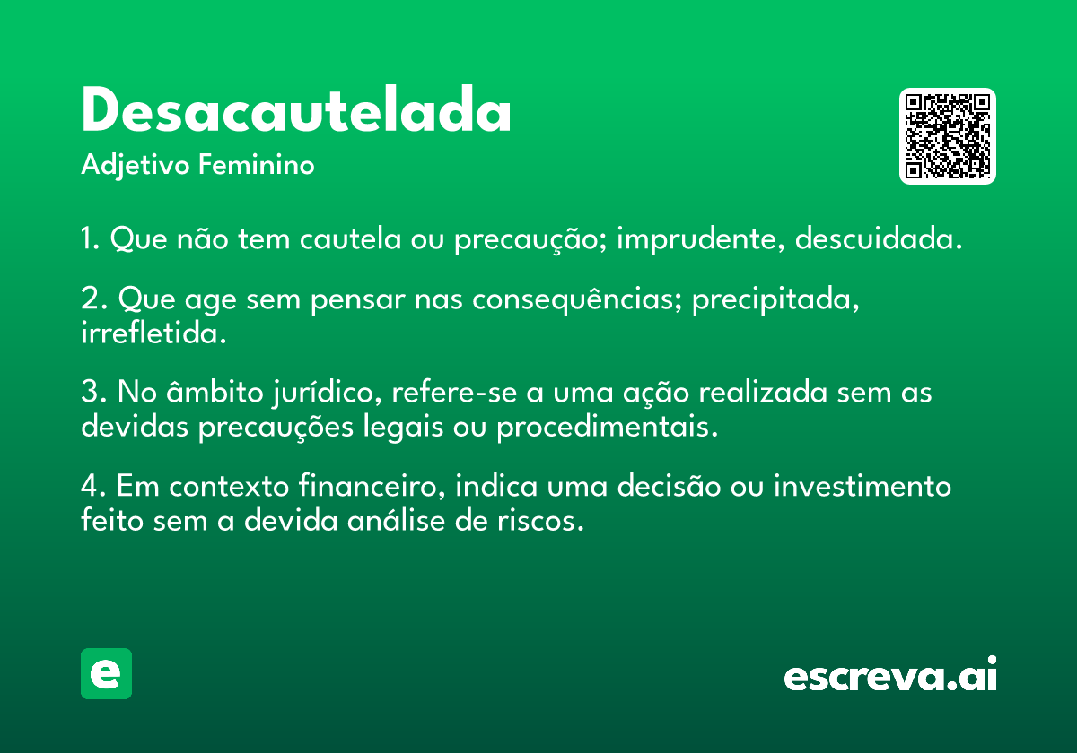 desacautelada