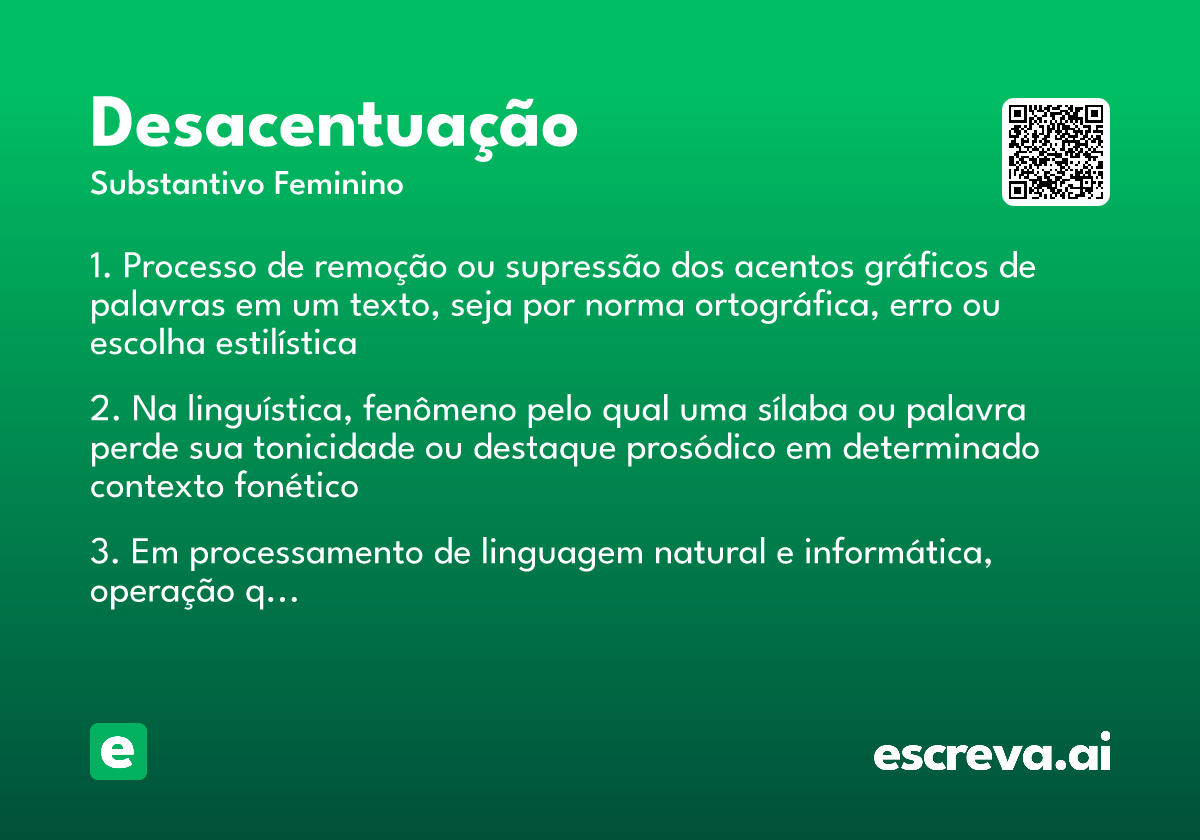 desacentuação