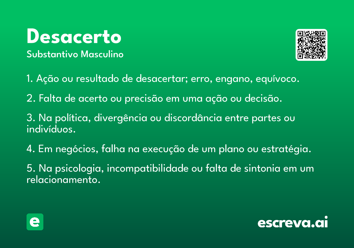 desacerto