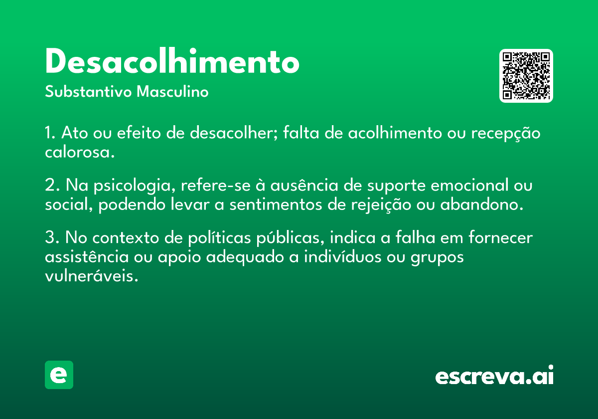desacolhimento