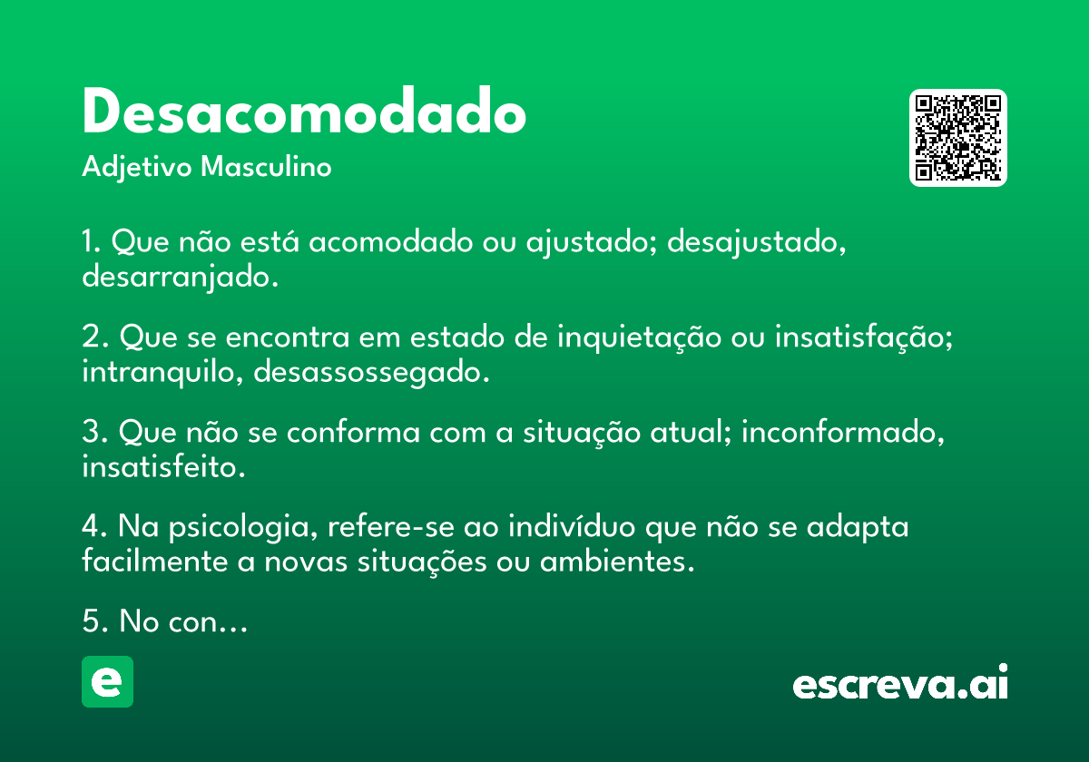 desacomodado
