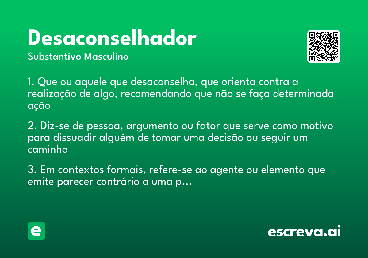 desaconselhador