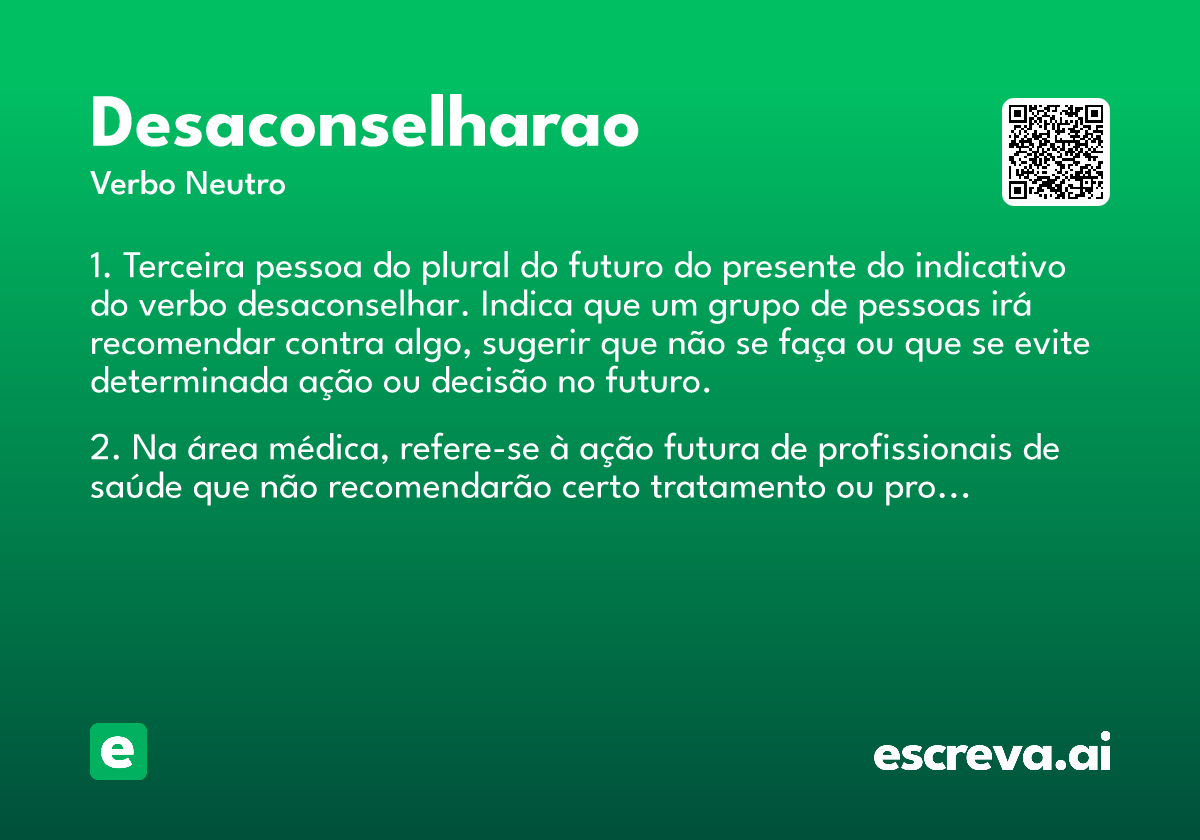 desaconselharao
