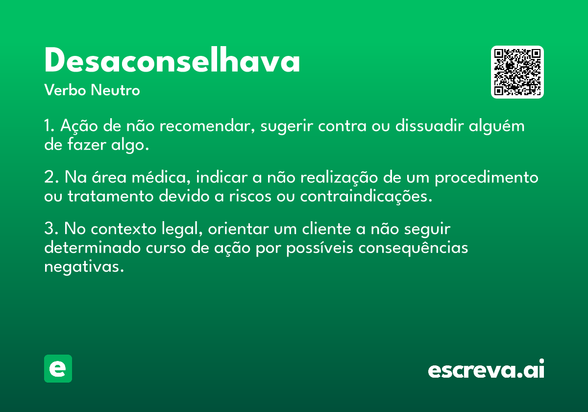 desaconselhava