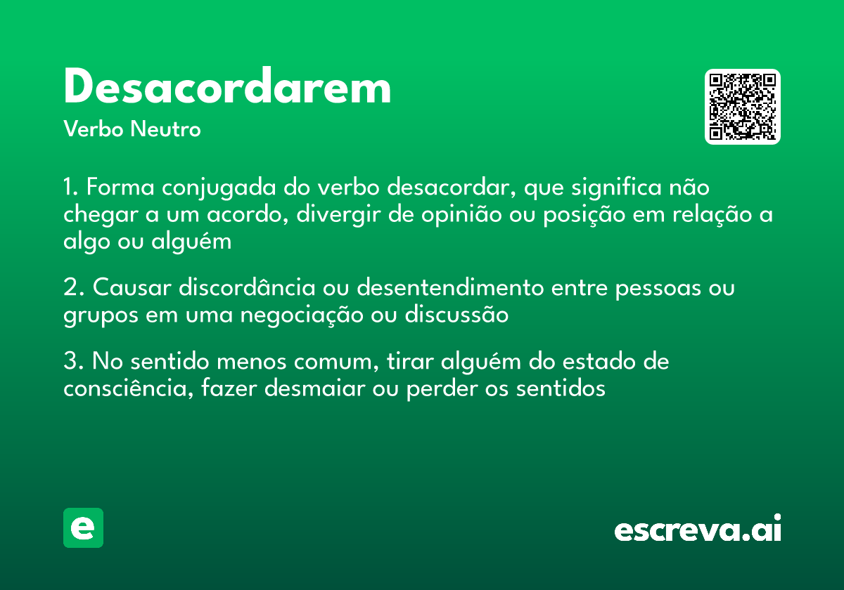 desacordarem