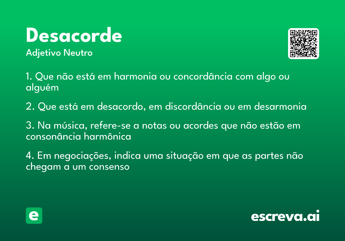 desacorde