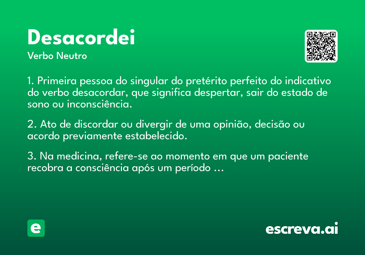 desacordei