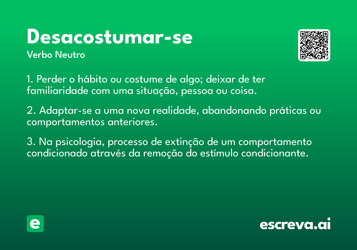 desacostumar-se