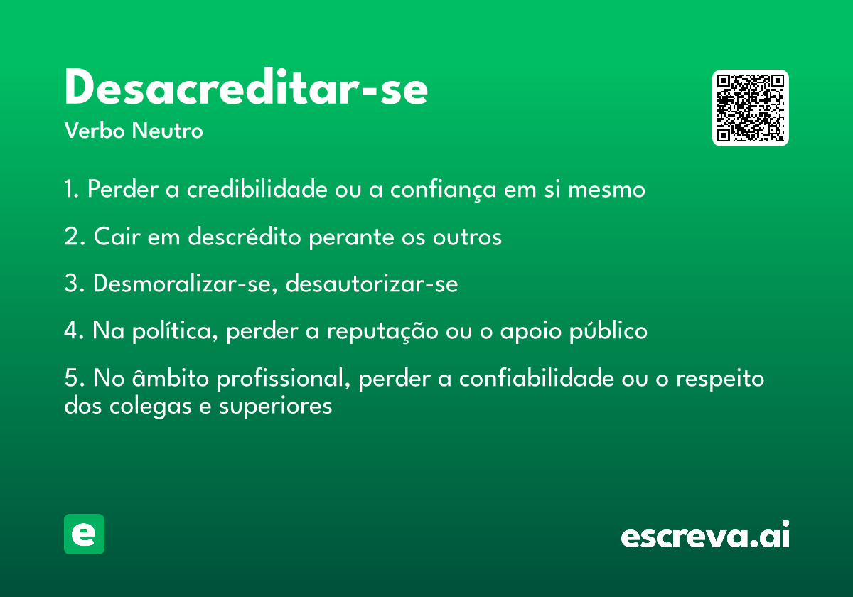 desacreditar-se