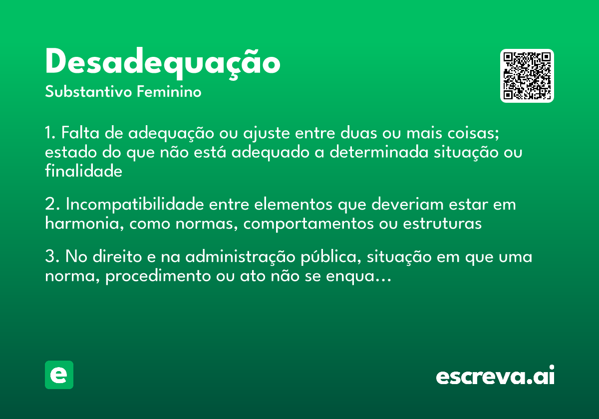 desadequação