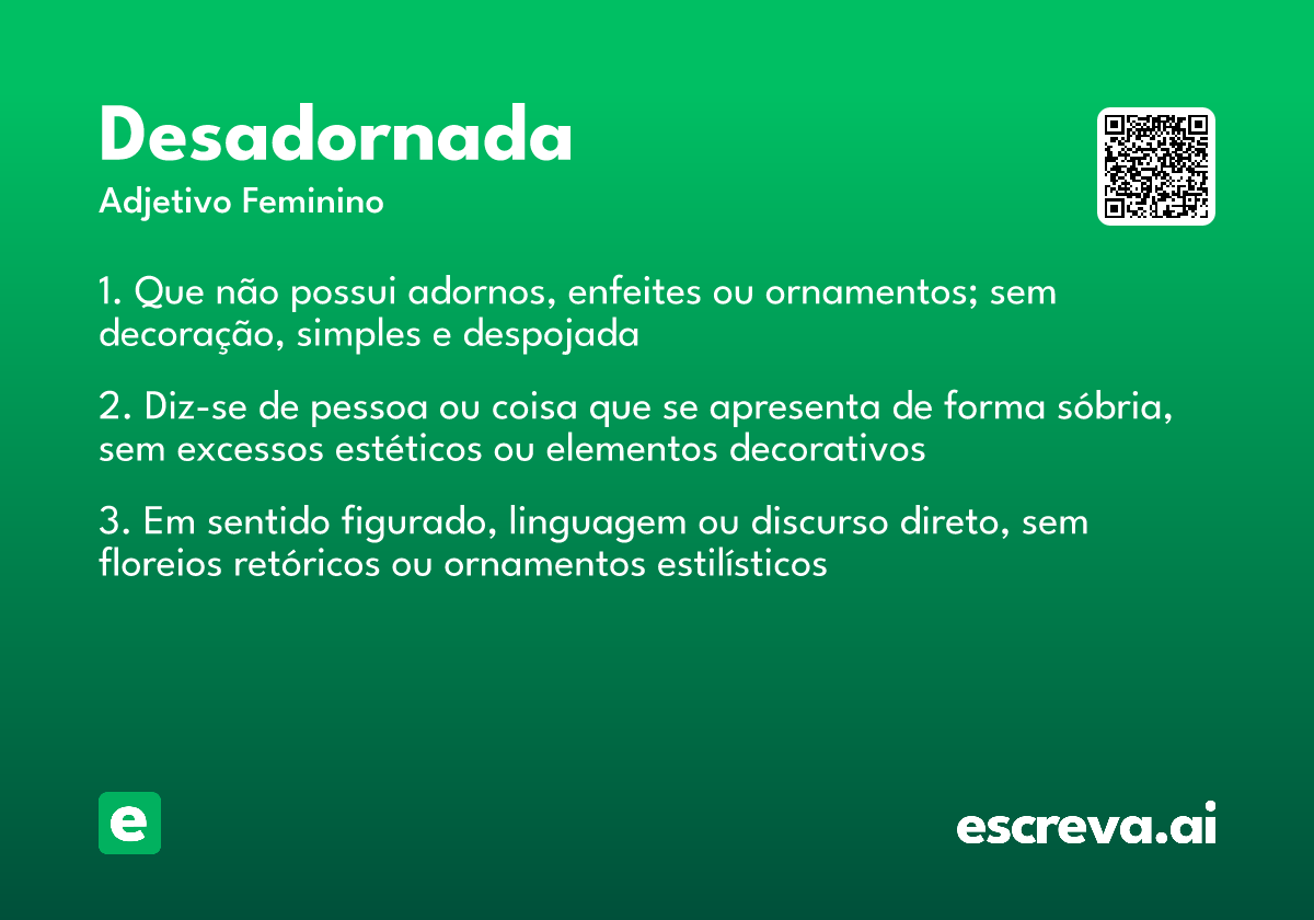 desadornada