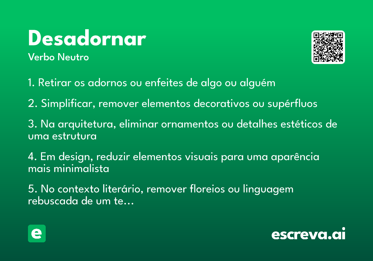 desadornar