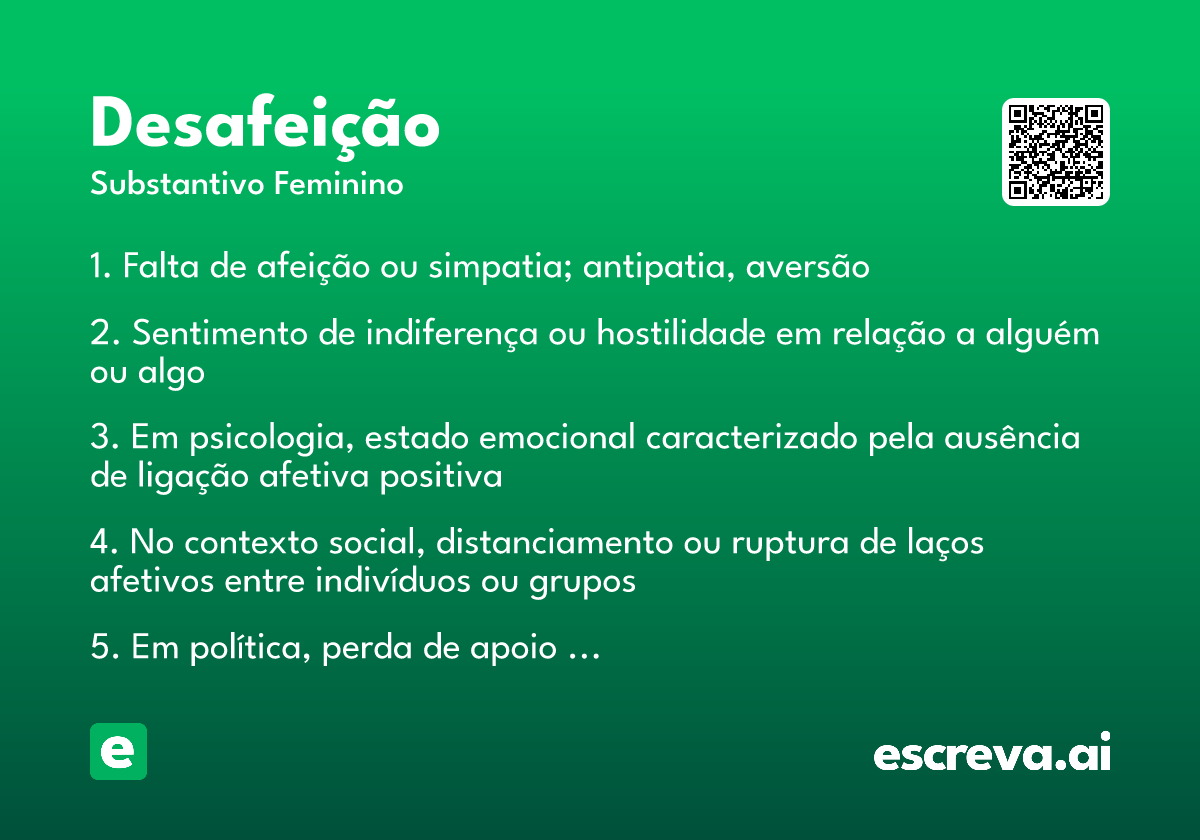 desafeição