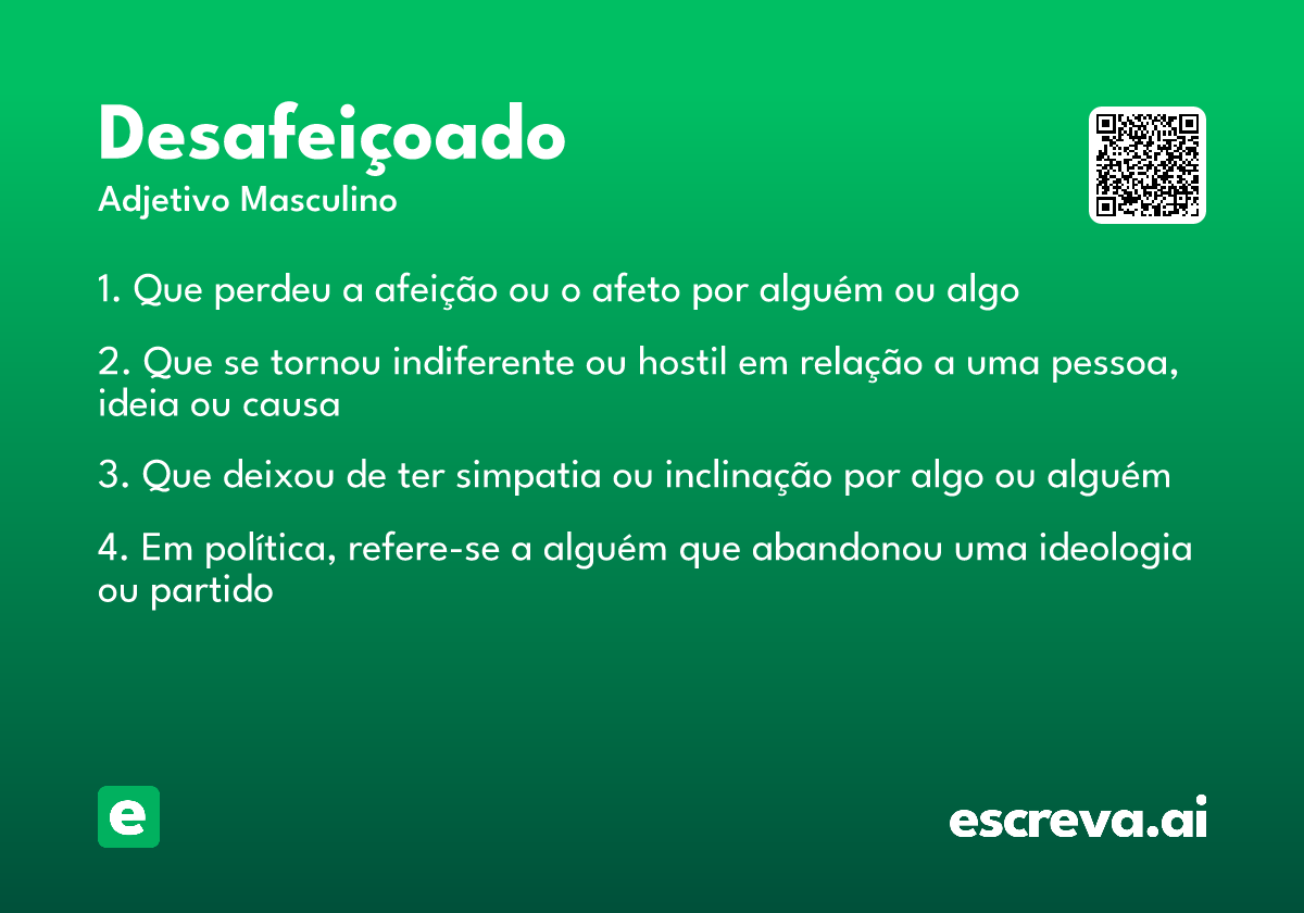desafeiçoado