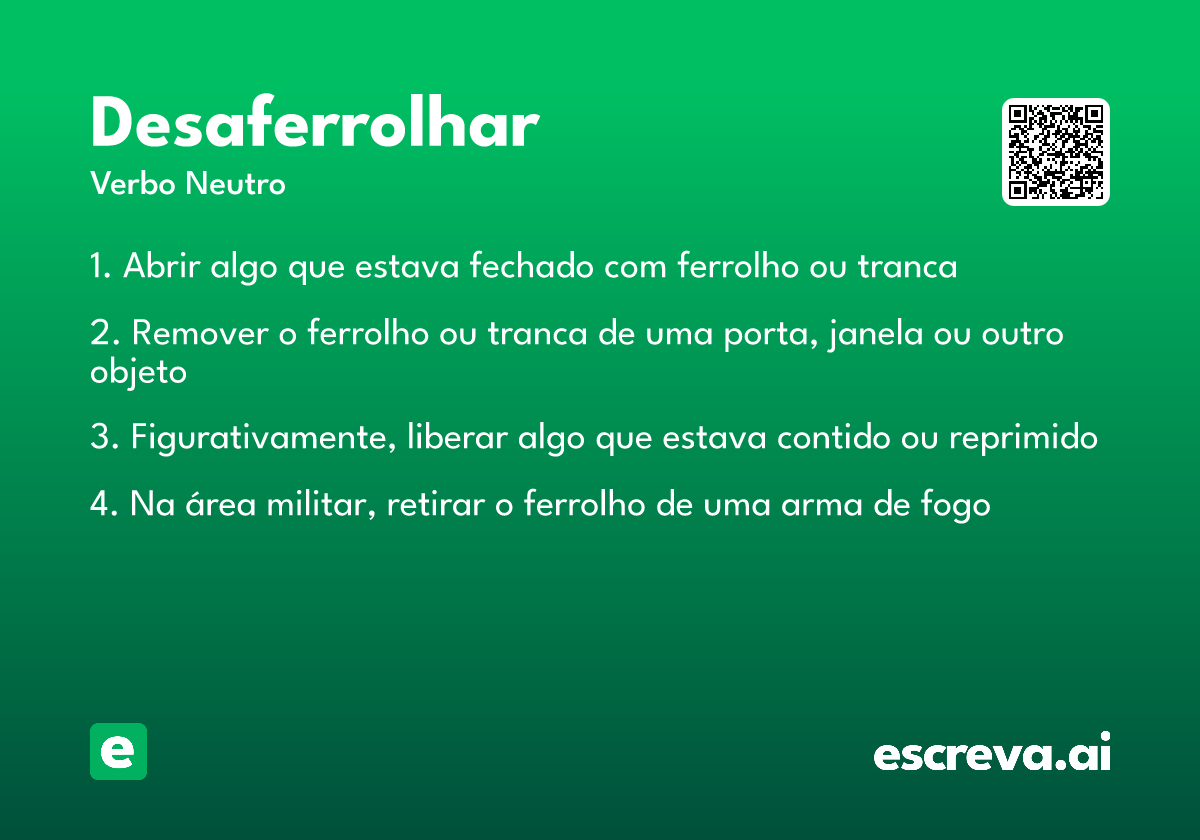 desaferrolhar