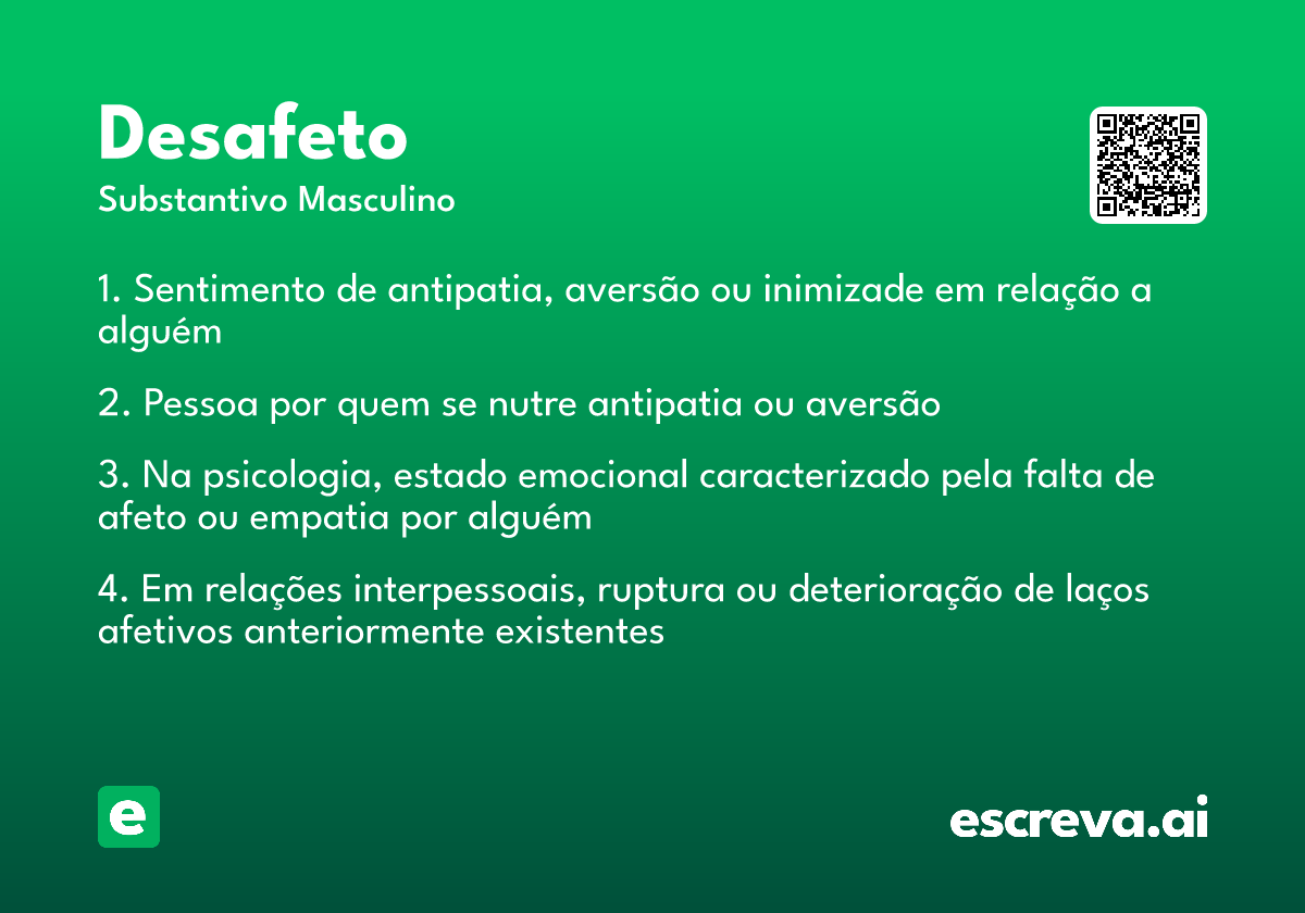 desafeto