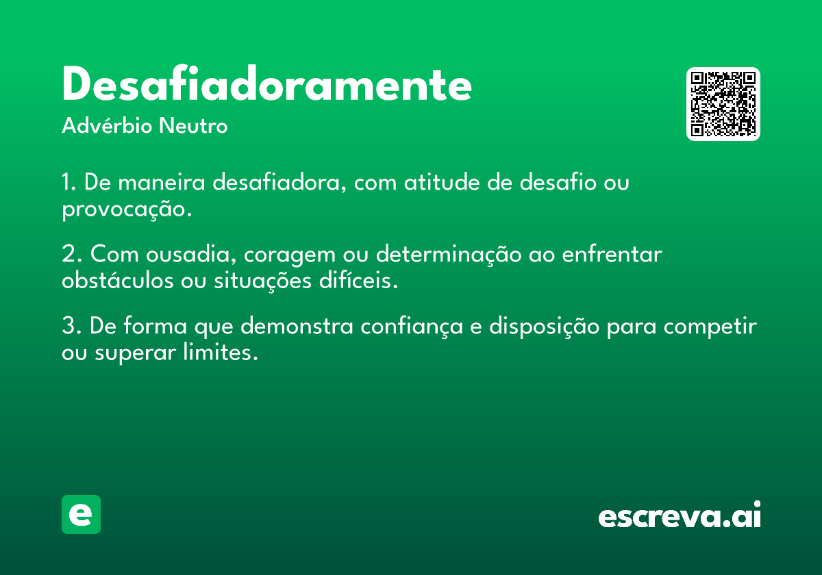 desafiadoramente