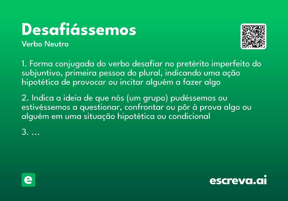desafiássemos