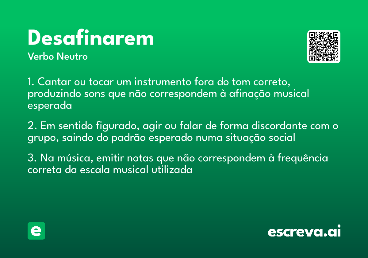 desafinarem