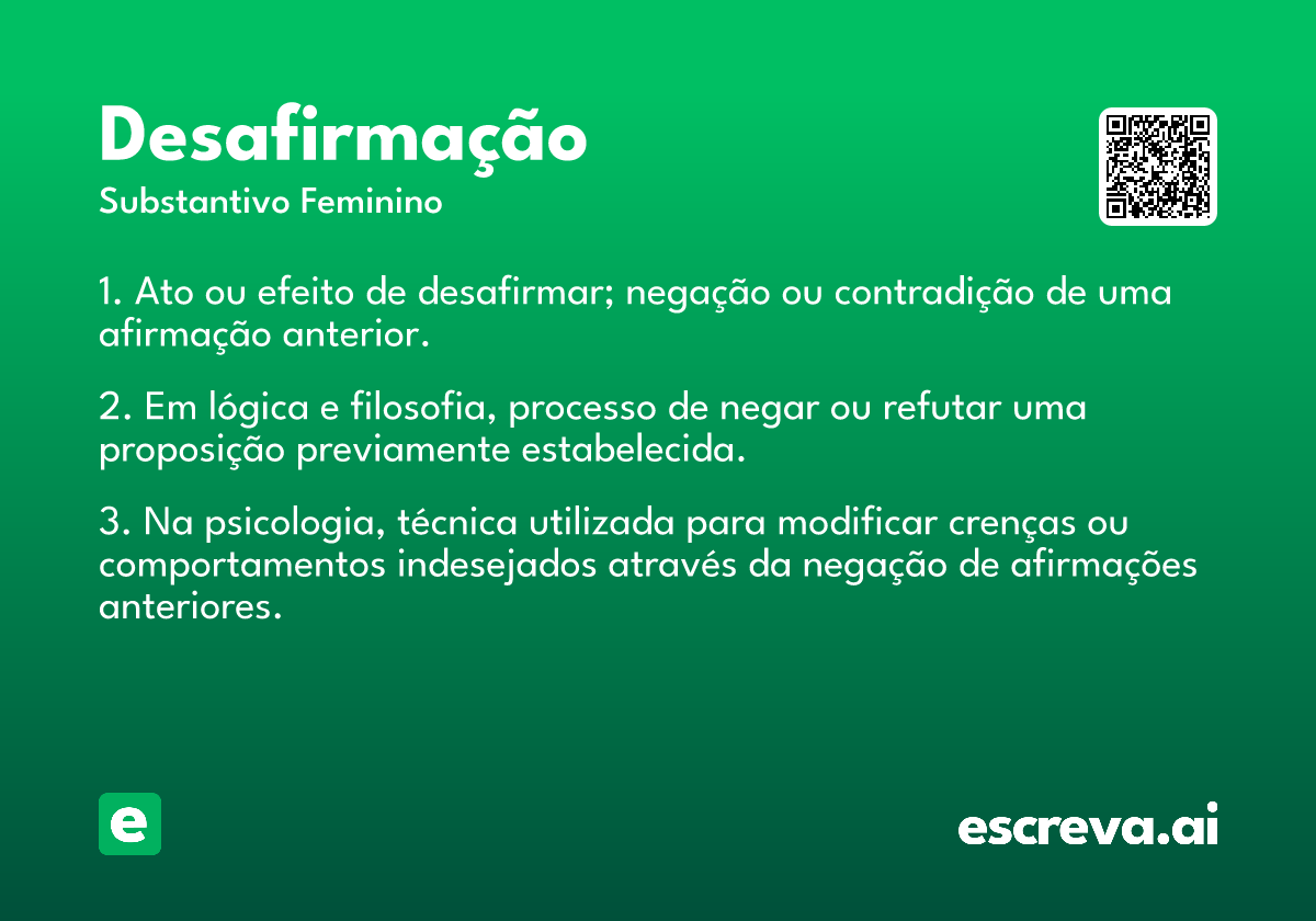 desafirmação