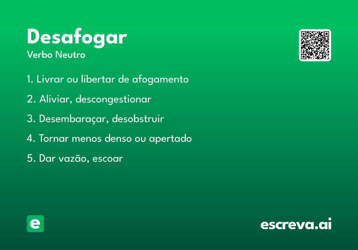desafogar