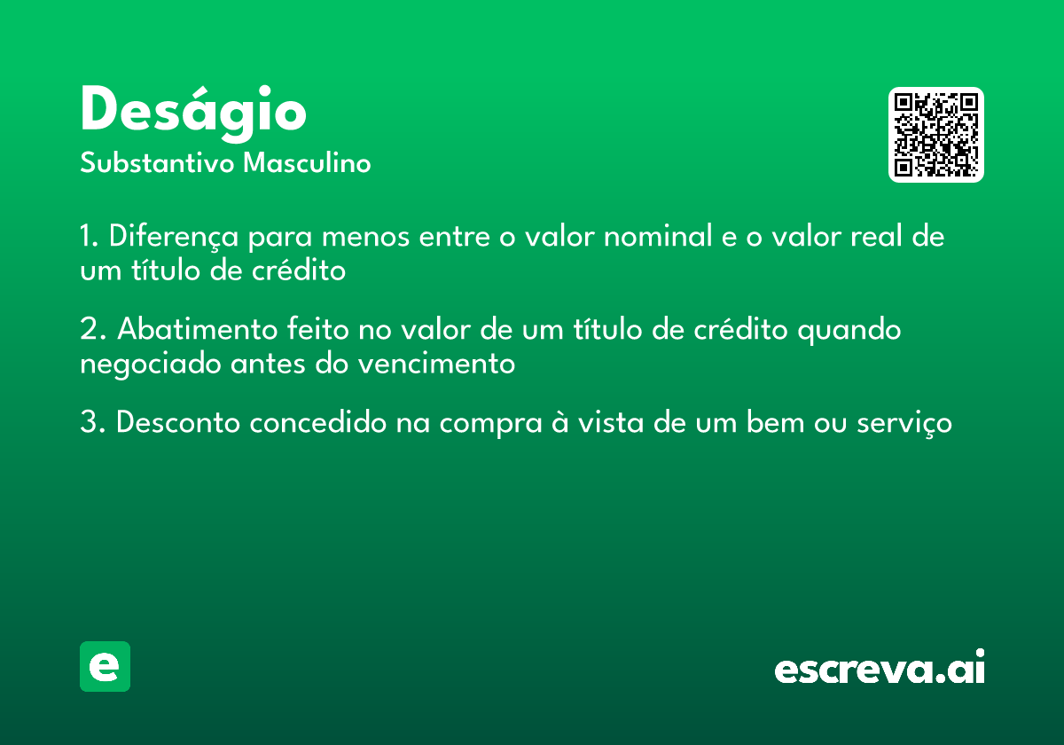 deságio