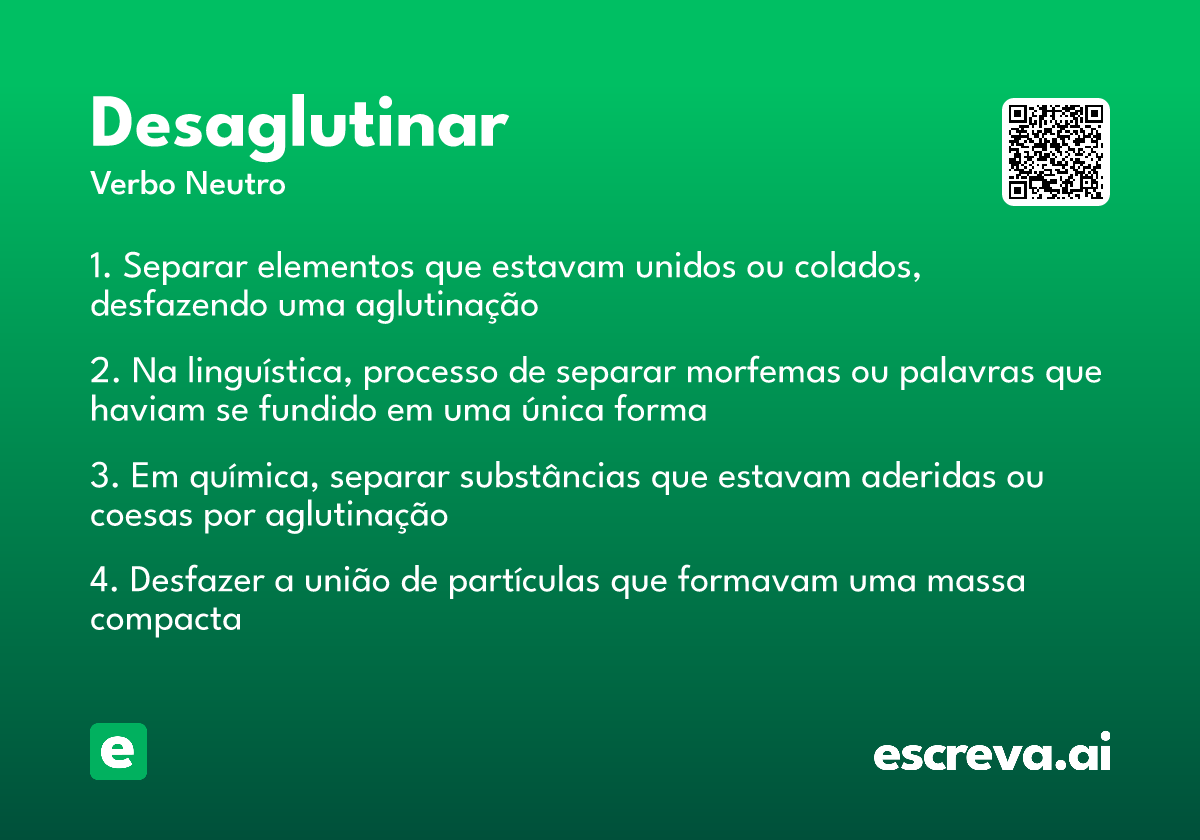 desaglutinar