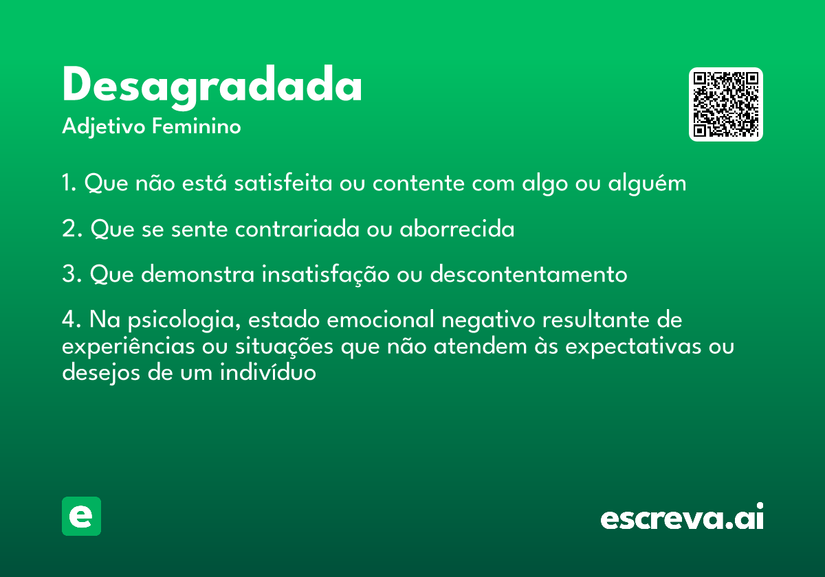 desagradada