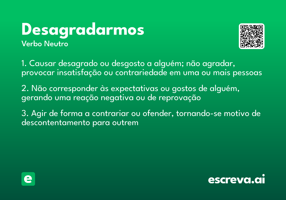 desagradarmos