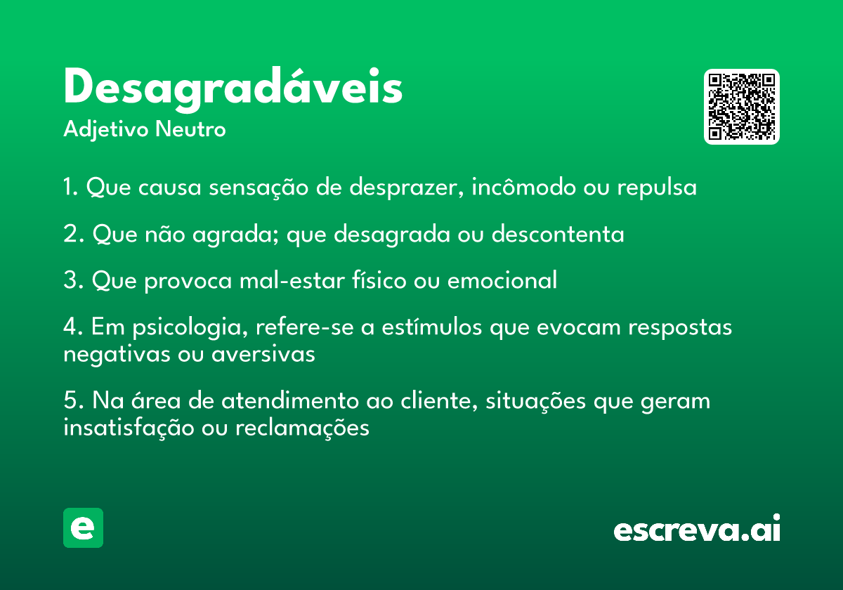 desagradáveis