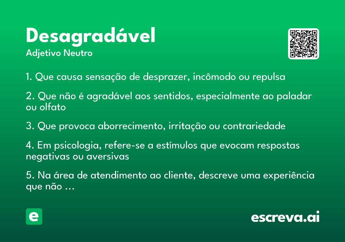 desagradável