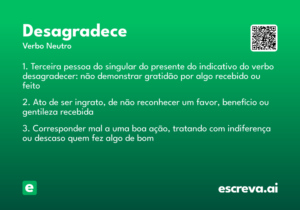 desagradece
