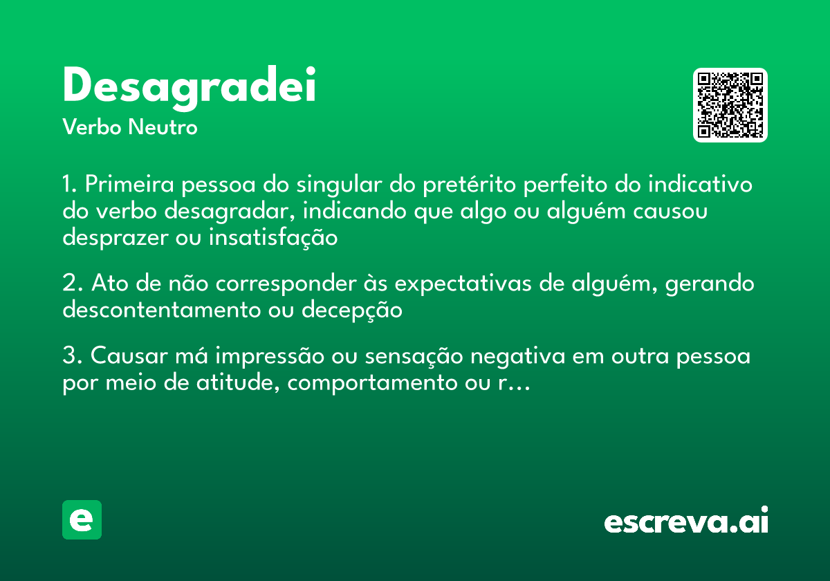 desagradei